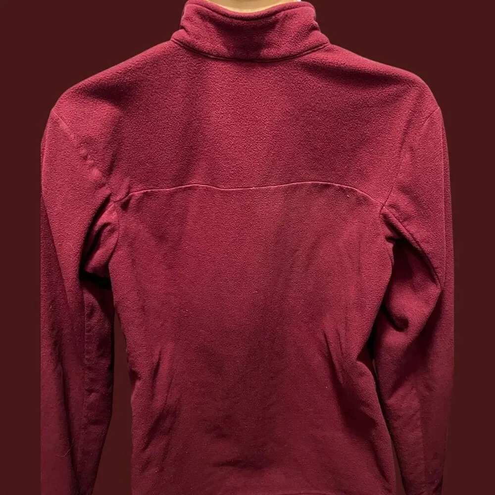 The North Face Tech 100 Half Zip Fleece Sweater Rust/Gray Size Medium